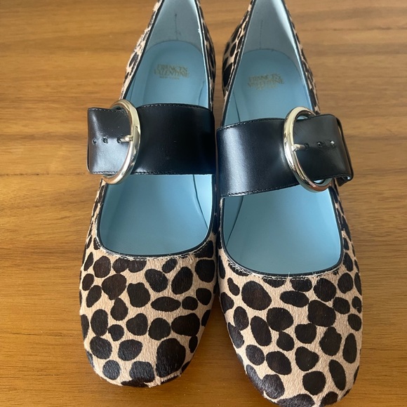 NIB Frances Valentine Katy Haircalf Cheetah Maryjanes Size 8.5 - Picture 14 of 15